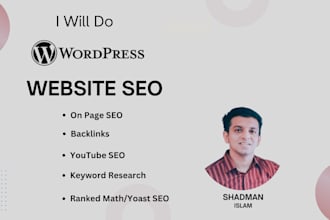 optimize wordpress website and youtube SEO with keyword research