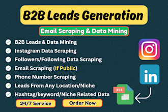 do b2b lead generation, email list building and phone number scraping