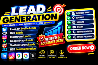 do b2b lead generation, email list building and phone number scraping