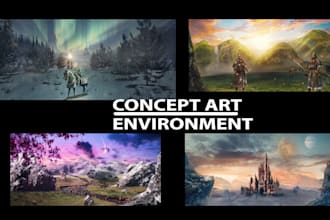 do realistic environment design concept art,for your  ideas