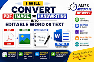 convert PDF, image, or handwriting into editable word or text