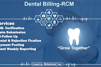 provide dental billing rcm service including claim submission, ar follow up