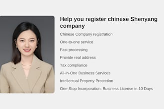 register your liaoning company in chinese shenyang