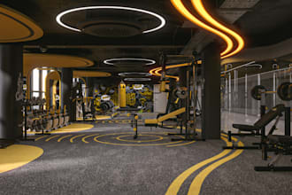 visualize 3d fitness center,3d sport complex, personal trainer,gym,commercial,VR