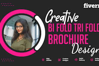 design eye catching bi fold and tri fold brochures