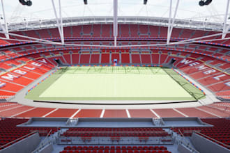 render football stadium,gymnasium design,arena rendering,sport facilties,concert