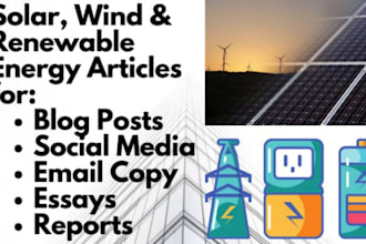 write solar and renewable energy blogs and articles