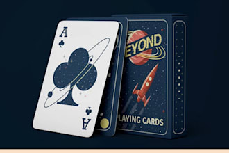 design card game, board game, flash cards, card box mockup, rule book design