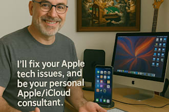 address your apple tech issues and be your personal mac and icloud consultant
