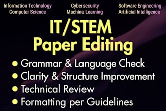 edit IT, software engineering, cybersecurity, computer science, or ai paper