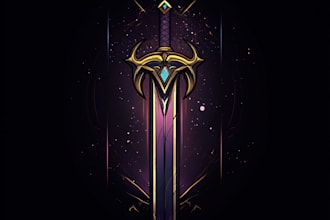 make unique medieval, fantasy, game title logo