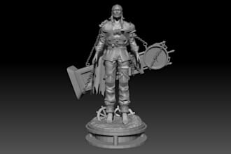 sculpt custom 40k warhammer, 3d action figure,dnd minis, 3d printable model, stl