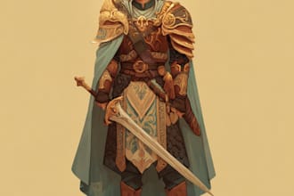 draw fantasy dnd character, concept art, and dnd party