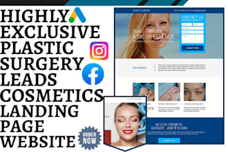 generate plastic surgery leads plastic landing page cosmetics website funnel