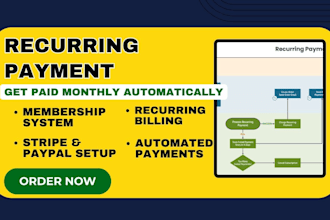 setup recurring payment system, subscription website, membership platform