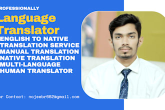 translate english to any language in 3 hours professionally
