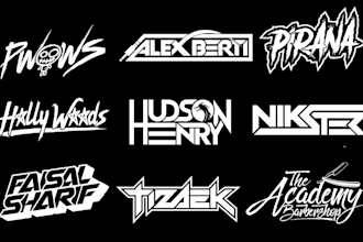 design custom dj music band, hip hop rap, clothing brand rock logo for you