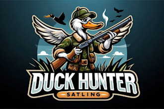 do high quality duck hunter logo with free source file