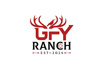 design top quality hunting ranch and honey bee logo