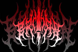 create unique death metal, slamming death, death core, black metal logo