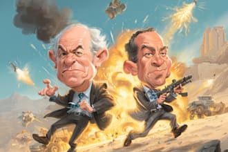 draw political cartoons illustrations