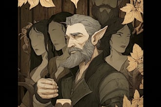 draw dnd art character, creature, game art, sheet, fantasy art and dnd party