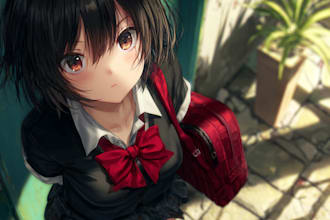 manga and anime character illustration