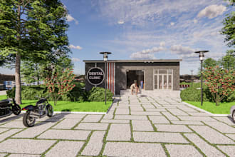 design the interior and exterior of a dental clinic