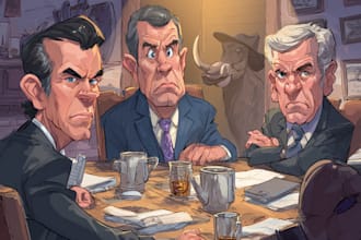 draw political caricature and cartoon