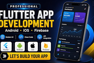 build or modify flutter app with firebase and API integration