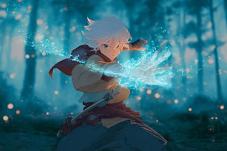 draw custom anime art, character, or fan art character