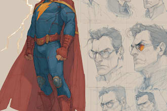 draw a superhero or character concept