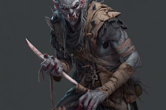 create dark art, horror or skull artworks illustration