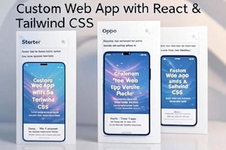 create a custom web app with react and tailwind CSS