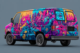 design a car wrap for racing and drift livery