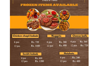 create food menu posters