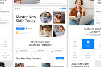 design educational website lms online course website elearning platform