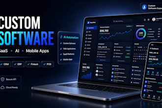 clone or develop custom ai saas, CRM, erp, fintech software or mobile app