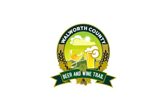 design surprising beer and wine trail logo
