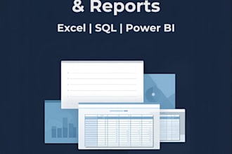 create custom dashboards and reports using excel sql and power bi