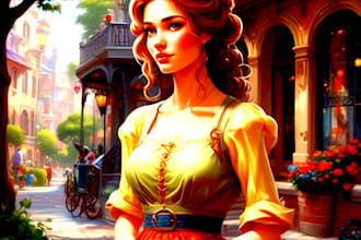 do disney cartoon fantasy portrait beautifull character