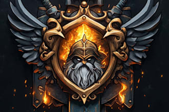 design an animated fantasy, rpg, mmorpg, sci fi game logo