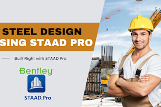 design and analyze steel structures using staad pro