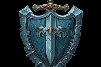 make emblem logo with fantasy game style