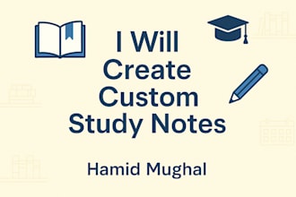 create clear, summarized study notes for any subject