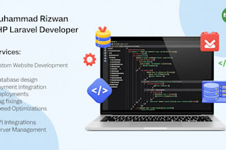 build custom laravel websites and integrate payment gateways
