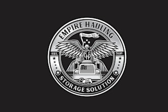 design creative patriotic seal logo for empire hauling