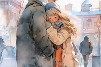 draw couple anime art style