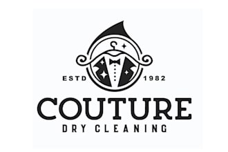 design professional classic dry cleaning logo