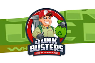 design stand out premium junk busters logo